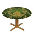 thumbnail image 3 of HAOXIT Mandala Tablecloth, Frame Lotus Shade Hearts and Dots, Round Table Cover for Dining Room Kitchen Decor, 3 of 8