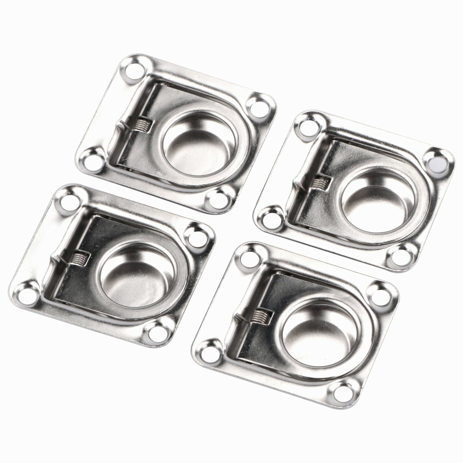 (4 PACK) Stainless Steel Ring Pull Handle Flush Lifting Boat Hatch ...