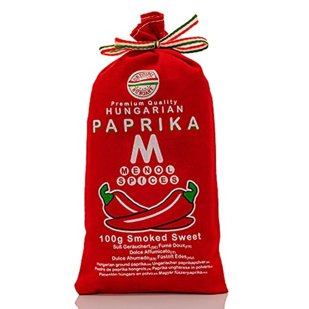 Menol Spices Authentic Hungarian Paprika Powder (Smoked Sweet, 3.5oz