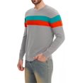 thumbnail image 3 of Camiseta Con Cuello Redondo Y Bloques De Color Para Hombre, 3 of 8