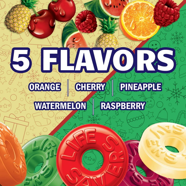 Life Savers 5 Flavors Christmas Hard Candy Storybook 6.84 oz Gift