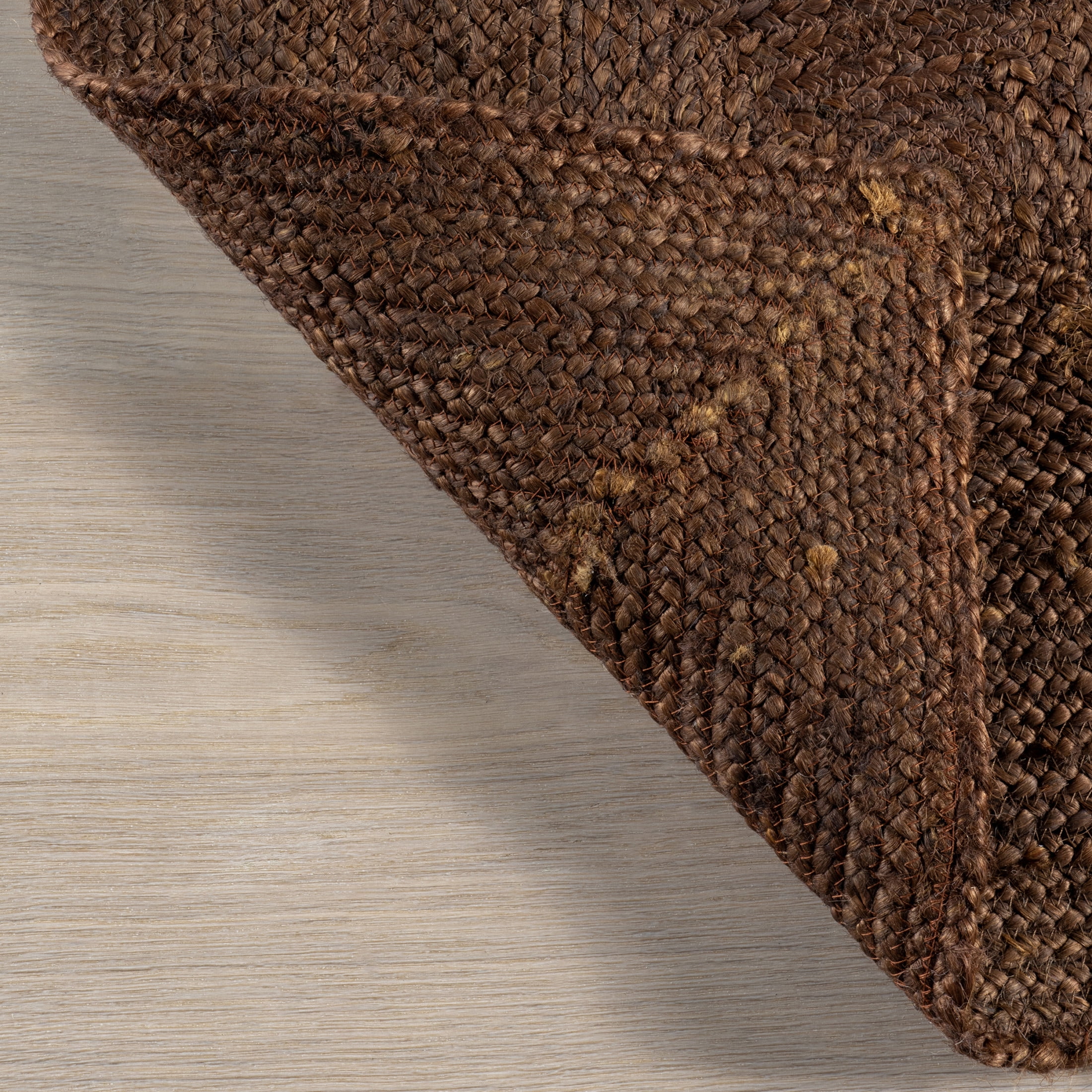 Rugs USA Juniper Tiled Jute Area Rug, 2' 6" x 8', Runner, Christie Dark Brown