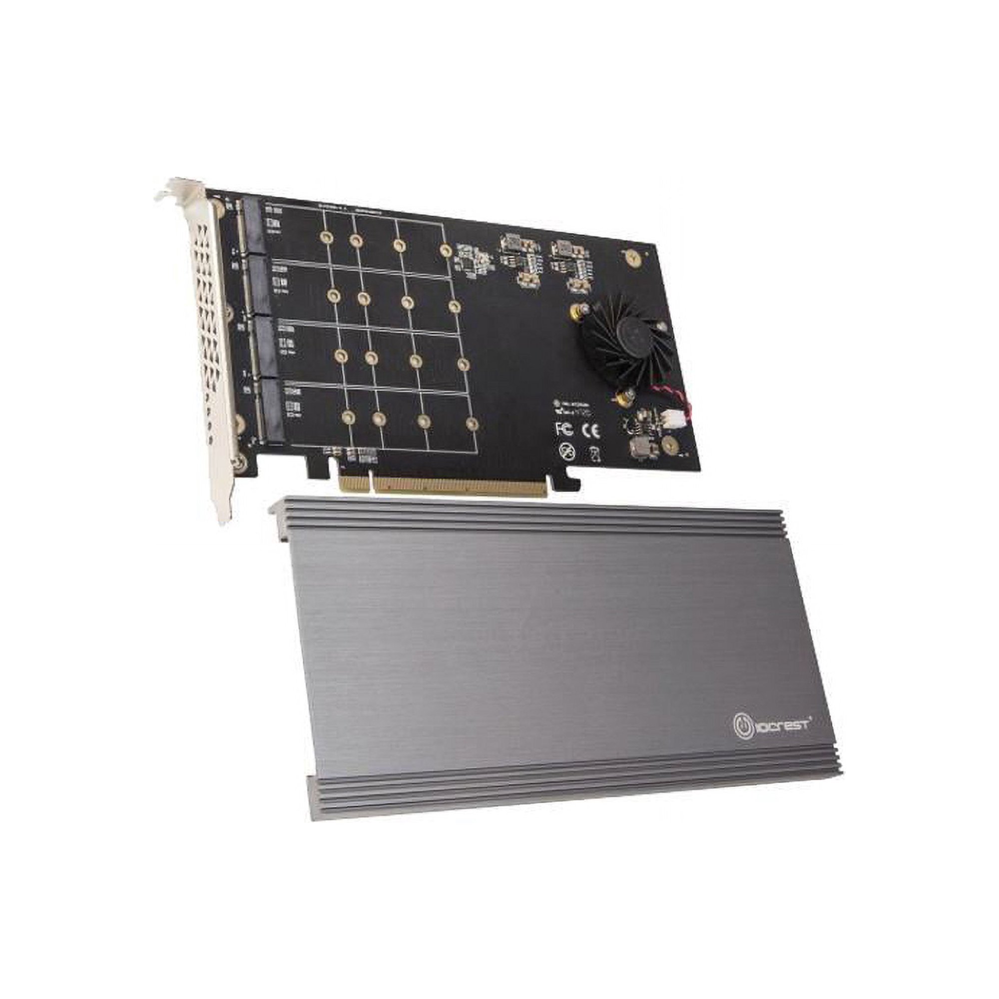 SYBA SI-PEX40161 PCI-Express 3.0 x16 PCI-Express Quad M.2 PCIe 3.0 x4 PCIe x16 Expansion Card Intel VROC and AMD Ryzen Threadripper NVMe Raid