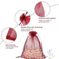 thumbnail image 4 of Bolsas de regalo de organza, paquete HRX, rojo burdeos, 13 x 18 cm, 100 unidades, 4 of 7