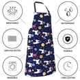 thumbnail image 6 of Bingfone Lama in Space Apron Gifts For Men, Women Professional Grade Chef Apron for Kitchen,BBQ & Grill, 6 of 8
