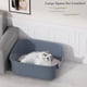 thumbnail image 5 of Arenero Grande para Gatos con Laterales Altos y Entrada Lateral 50 x 40 x 22 cm Profundo antisalpicaduras Ideal para Gatos de Interior Gris, 5 of 8