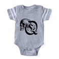 thumbnail image 1 of CafePress - Gothic Skull Initial Q - Cute Infant Baby Football Bodysuit, 1 of 1
