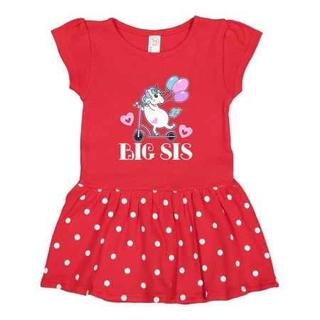 

Inktastic Big Sis Unicorn Sister Announcement Gift Toddler Girl Dress