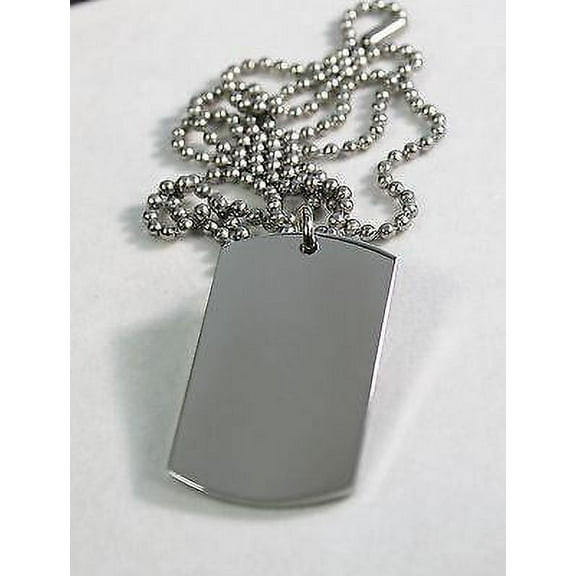 SOLID STAINLESS STEEL HEAVY DUTY 2 SIDES ENGRAVE TEXT ONLY