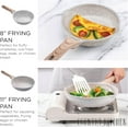 thumbnail image 3 of Country Kitchen 8-Piece Pots and Pans Set, Durable Kitchen Cookware Set, Cream, 3 of 8