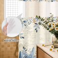 thumbnail image 3 of No Hook Shower Curtain, Orange Blue Starfish Coastal Shower Curtains for Bathroom with See Through Top Window, Summer Beach Eucalyptus Rustic Waterproof & Washable Bath Curtain Narrow 54"x78", 3 of 9