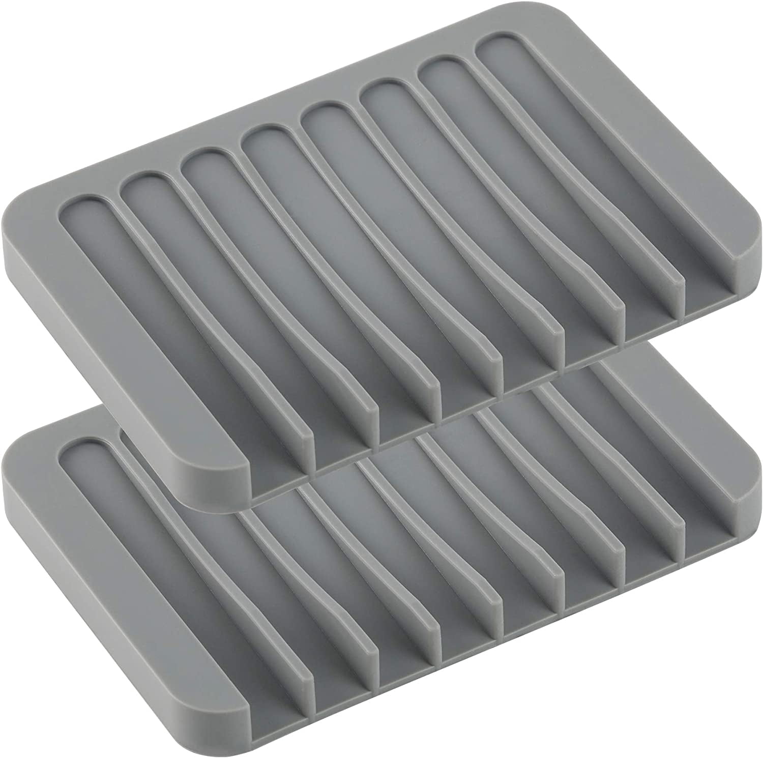 Soap Dish, Premium Silicone Soap Holder for Shower Bathroom Kitchen Sink, Soap Tray Saver ...