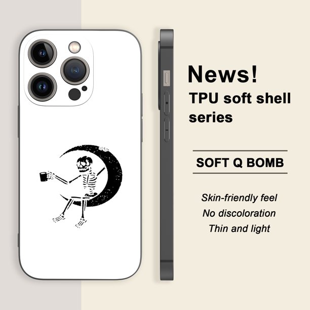 Muestra tu personalidad: funda para iPhone de doble capa con estampado gráfico creativo y arenado para iPhone 15 Pro Max 14 13 12 Pro 11