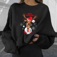 thumbnail image 3 of Sudaderas cortas estampadas de manga larga informales para mujer a la moda navideña Pompotops  gfhjh8539, 3 of 4