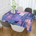 thumbnail image 2 of Yayeee Tablecloths for Rectangular Tables 54 x 54 inch Party Table Cover, Cat Walking in Street, 2 of 6