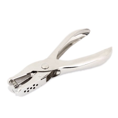 Spillo Single Hole - Unique Bargains Silver Tone 6mm Punching Dia Nonslip Handle Single Hole Punch