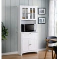 thumbnail image 1 of American Furniture Classics OS Home and Office Buffet and Hutch with Framed Glass Doors and Drawer, Large, White, 1 of 7
