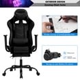 thumbnail image 7 of YRLLENSDAN Gaming Chair Racing Office Chair Ergonomic Desk Chair Massage PU Leather Recliner PC Computer Chair with Lumbar Support Headrest Armrest Footrest Rolling Swivel Task Chair, Black, 7 of 7