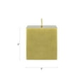 thumbnail image 2 of Mega Candles 1 pc Unscented Gold Square Pillar Candle, Hand Poured Premium Wax Candles 3 Inch x 3 Inch, Home Décor, Wedding Receptions, Baby Showers, Birthdays, Celebrations, Party Favors & More, 2 of 2