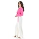 thumbnail image 2 of Blusa Escote Cruzado Roman Fashion Juvenil Fucsia 56959 CH, 2 of 6