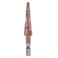 thumbnail image 3 of Loewten Step Drill Bit, High Toughness High Speed Steel Drill Bit, High Wear Resistance Not Easy To Break Cobalt Coating For Perforating Various Materials Deburring, 3 of 7