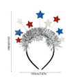 thumbnail image 3 of Moocorvic Patriotic Headband Glittery Stars Womens Hair Accessories Fourth of July Party Favors, 3 of 7