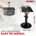 thumbnail image 4 of Media Stand Speaker Wall Bracket Ceiling Expansion and Contraction Speaker Bracket Surround Speaker Bracket Universal Size Speaker Hanger can Bear 40kg Audio Stand 5 Core WST 01, 4 of 8