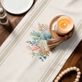thumbnail image 3 of Summer Coastal Table Runner 36 Inches, Nautical Beach Marine Life Beige Striped Bed Runner Dresser Scarves Tabletop for Indoor Outdoor Parties/Ceremony/Banquet, 13"x 36", 3 of 8