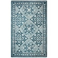 thumbnail image 5 of SAFAVIEH Trace Dulcibella Floral Bordered Wool Area Rug, Navy/Light Blue, 3' x 5', 5 of 8