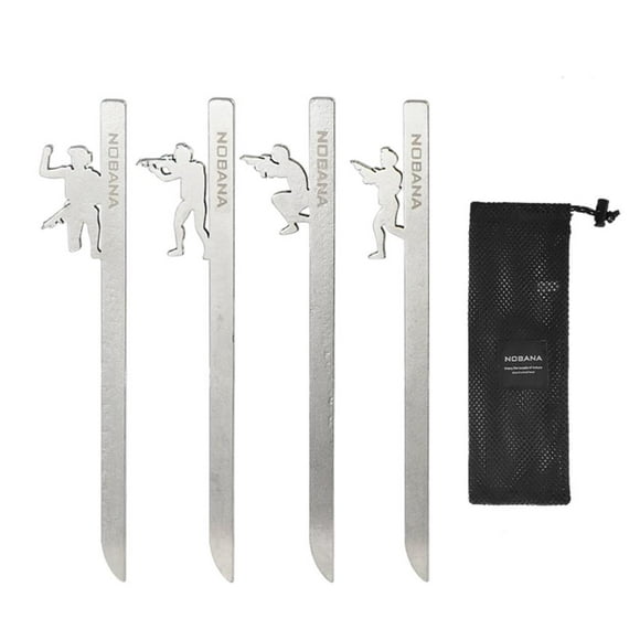 koolsoo 4x Piquets de Tente Haute Résistance, Piquets Corde Cnopy pour Tente de Neige, Camping