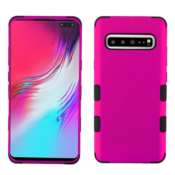 Tuff Hybrid Series Compatible With Samsung Galaxy S10 5g Case Military Grade Drop Tested Protective Phone Case Cover And Atom Cloth Magenta Hot Pink Walmart Com Walmart Com
