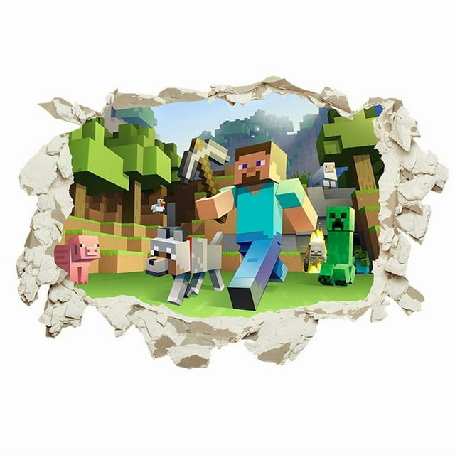 Autocollants Muraux Minecraft Salon Décoration de Chambre d'Enfant Autocollants en PVC