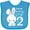 Turquoise, variant on Inktastic Somebunny is Two-Second birthday bunny Boys or Girls Baby Bib