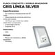 thumbnail image 2 of KIT 2 PLACAS CON APAGADOR DOBLE 1 CONTACTO GRIS Sanelec 4528, 2 of 6