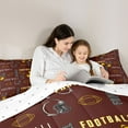 thumbnail image 4 of Homewish Kids Rugby Football 7pcs Bedding Comforter Set,American Sport Theme Queen Bedding Sets,Yellow Red Black Queen Sheet Sets For Boy,Microfiber Bedroom Decor Reversible, 4 of 8