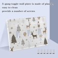 thumbnail image 3 of Yayeee Toggle Light Switch Wall Plate 2-Gang 4.56"x4.48" Decorative Outlet Cover, Christmas Forest, 3 of 7