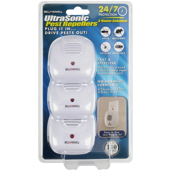 Bell   Howell® Ultrasonic Pest Repellers 3 pcs Ultrasonic Pest Repeller Pest Control