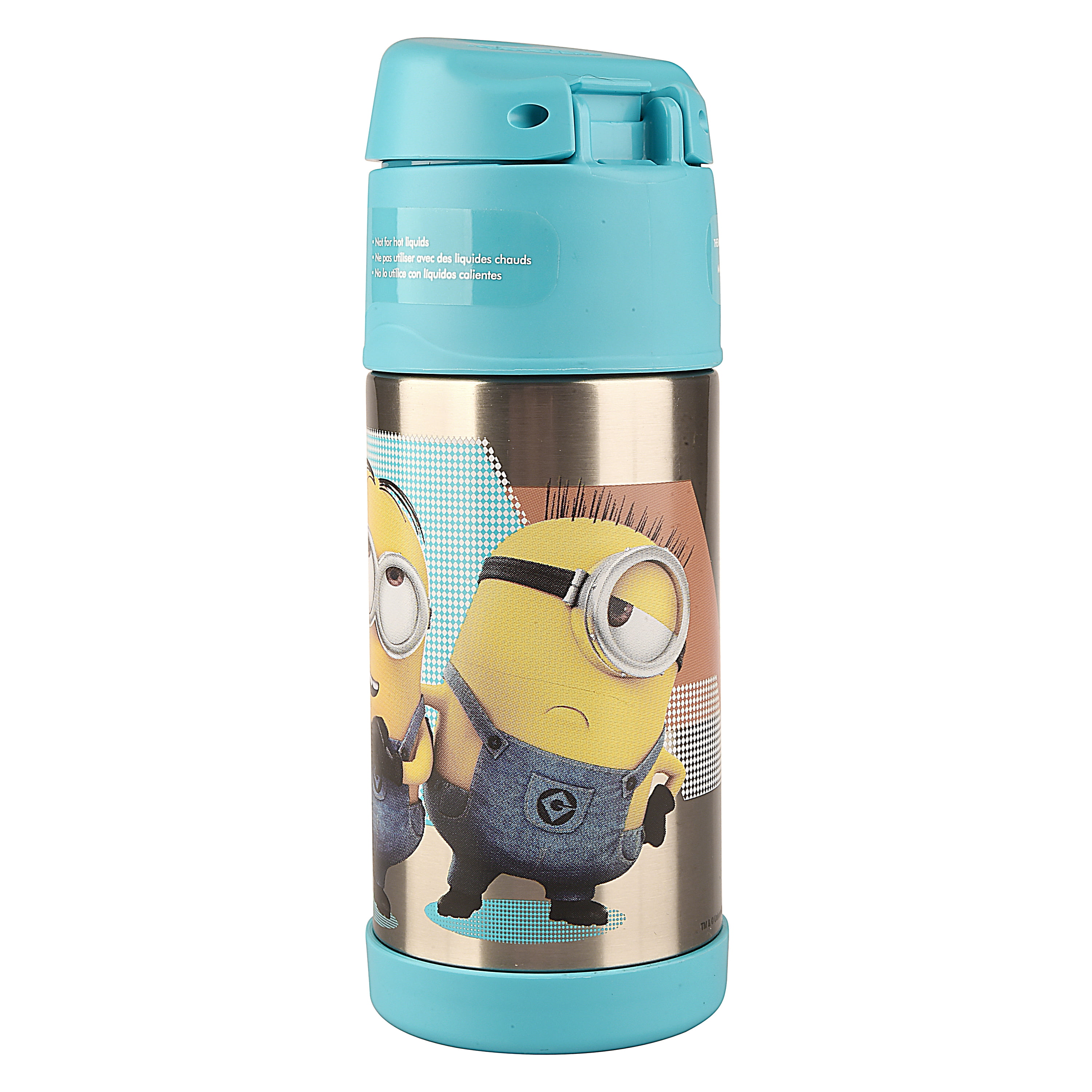 Thermos Funtainer Steel Water Bottle with Straw (12 oz, Minions