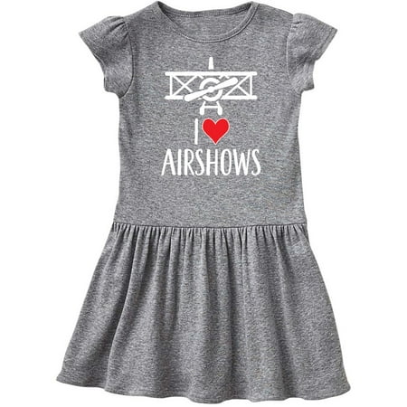 

Inktastic I Love Airshows Gift Toddler Girl Dress