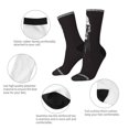 thumbnail image 3 of Vsdgher Gothic Skull Drape Crew Socks for Men & Women, Breathable Casual Athletic Ankle Socks, 3 of 6