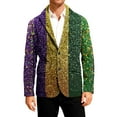thumbnail image 2 of Men's Sport Coats & Blazers Carnival Suit Jacket 2 Button Mardi Gras Carnival Parade Gift, 2 of 5