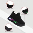 thumbnail image 4 of Toddler Light up Shoes Boys Led Sneaker Breathable Children First Walking Comfortable Athletic Casual Mesh Shoes Black Size 8.5 Toddler, 4 of 7