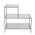 thumbnail image 3 of HomeRoots 402268 24 in. Clear Glass Tiered Rectangular End Table, Silver, 3 of 4