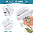 thumbnail image 3 of Yayeee 40oz Stainless Steel Tumbler with Straw and Handle Double-Wall Insulated Travel Water Bottle, Orange Retro Flower, 3 of 8
