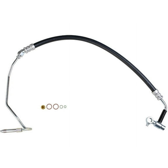 Pump To Gear - Power Steering Pressure Line Hose Assembly - Compatible with 2004 - 2014 Nissan Titan 2005 2006 2007 2008 2009 2010 2011 2012 2013