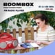 thumbnail image 3 of Reproductor de CD portátil Boombox WIITHINK con Bluetooth y radio FM, 3 of 8