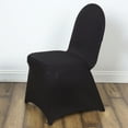thumbnail image 2 of Efavormart 20 PCS Black Madrid Spandex Banquet Chair Covers, Premium Fitted Chair Covers, 2 of 11