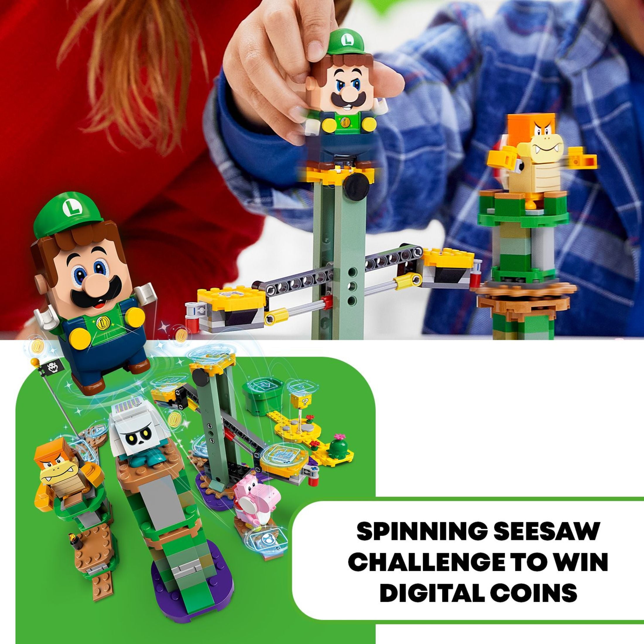 LEGO Super Mario Luigi Starter Course 71387 Interactive Toy with Pink Yoshi Gift for Kids Age 6 Walmart
