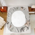 thumbnail image 5 of Castle Fairy Jungle Deer Bear Twin Sheet Sets for Adults Teens,Animal Hunting Bedding, 5 of 7