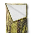 thumbnail image 2 of Forest Soft Flannel Fleece Throw Blanket, Picnic Table in the Forest Foliage Greenery Nature Theme Summer and Winter Theme, Cozy Plush for Indoor and Outdoor Use, 50" x 60", Green Brown, by Ambesonne, 2 of 5